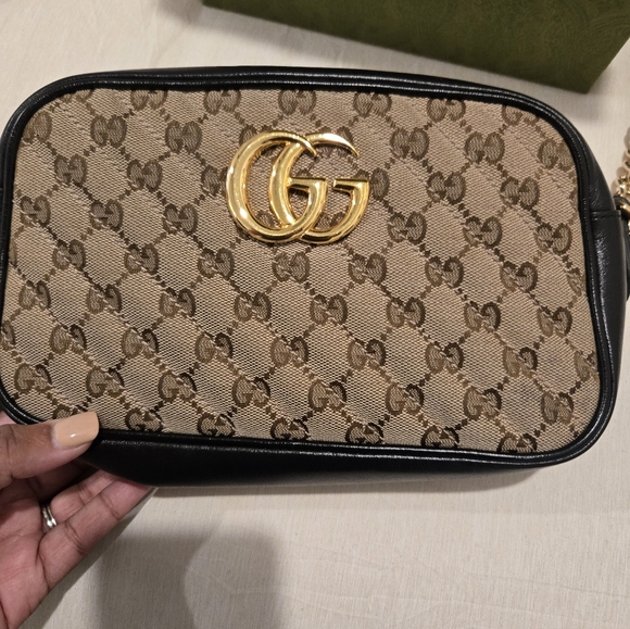 100% Authentic GUCCI Monogram GG Marmont Chain Bag - Picture 15 of 16